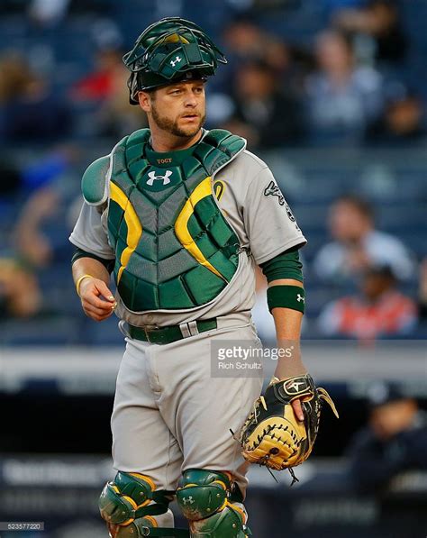 Catcher Stephen Vogt of the Oakland Athletics in action during a game... | Oakland athletics ...