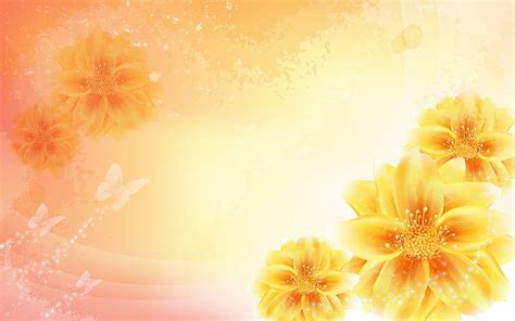 Flowers, orange, texture, flower, summer, yellow, spring, vector, card ...