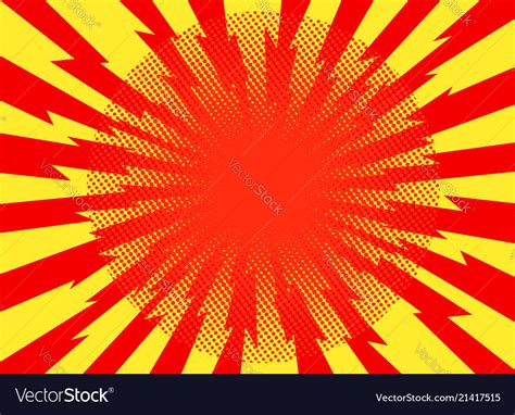 Red yellow pop art retro background cartoon Vector Image