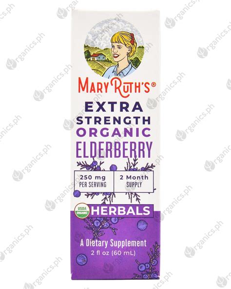 Mary Ruth's Organic Liquid Elderberry (Extra Strength) (60ml) - Organics.ph