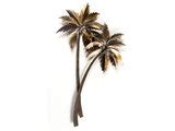 Coastal Home Decor 'Palasari Palms Double' - SST Steel Beach Palm Trees ...