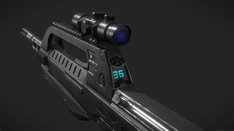 Halo 2 - BR55 Heavy Barrel Service Rifle - Download Free 3D model by ...