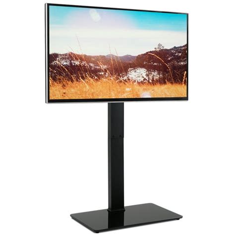 Modern Floor TV Stand for TVs up to 65 inch Swivel Metal Mount, Black ...