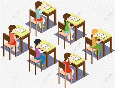 Classroom, Characters, Student, Desk PNG White Transparent And Clipart ...