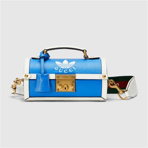 adidas x Gucci golf ball case in blue leather | GUCCI® UK