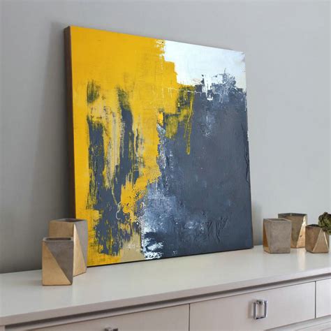 Very Large Abstract Paintings On Canvas,Yellow Abstract Canvas Art Oil Painting,Blue Abstract ...