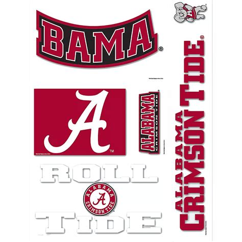 Alabama Crimson Tide Decals 5ct | Party City