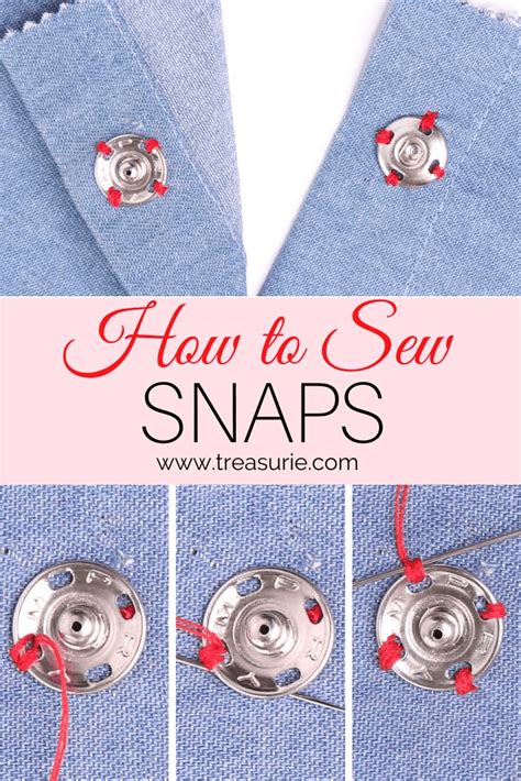 How to Sew On Snaps (Press Studs) for Beginners | TREASURIE