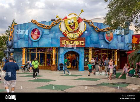 The SpongeBob SquarePants Souvenir Store At Universal Studios Theme Park Orlando Florida Stock ...