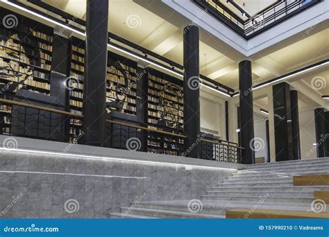 Vilnius, LITHUANIA - September 17, 2018: Martynas Mazvydas National Library of Lithuania ...