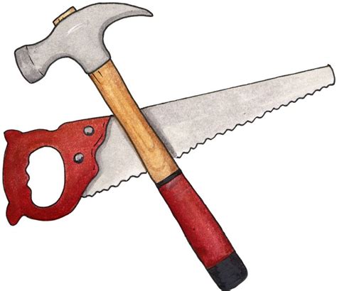 hammer and saw | Clip art vintage, Clip art, Hammer tattoo