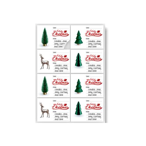 Merry Christmas Labels 16 – pack of 32 – Print my Labels