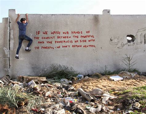 Banksy Sneaks Into Gaza To Create Controversial Street Art | Bored Panda