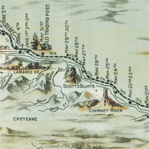 Route of the Mormon Pioneers Map - MORMON TRAIL MAPS