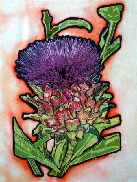 ARTFINDER: Artichoke Flower (24cm x 32cm unframed) by Jane Sharp - This was taken from a ...