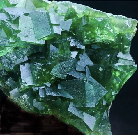 320g Green Fluorite Crystal Cluster Mineral Specimen