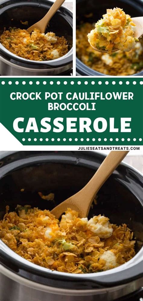 Crock Pot Cauliflower Broccoli Casserole Recipe | Crockpot side dishes ...