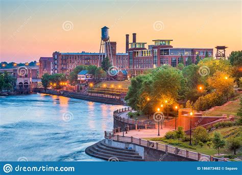 Columbus, Georgia, USA Downtown Skyline on the Chattahoochee River Stock Photo - Image of ...