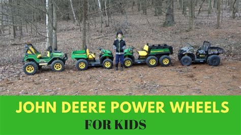 JOHN DEERE POWER WHEELS UTILITY VEHICLES FOR KIDS - YouTube