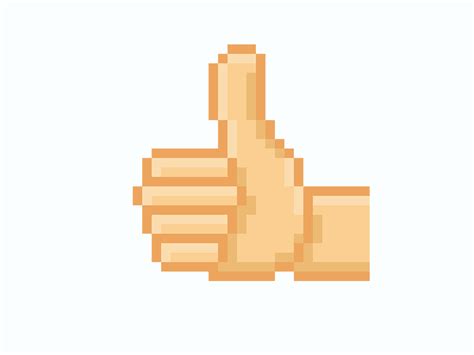 Pixel art thumbs up Twitch emote by Litiare on Dribbble