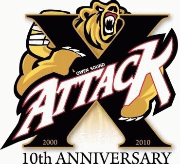 Owen Sound Attack Logo - Anniversary Logo - Ontario Hockey League (OHL ...