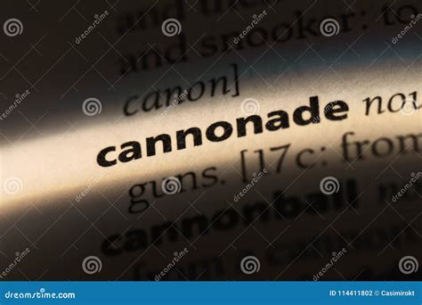 Cannonade stock photo. Image of page, book, definition - 114411802