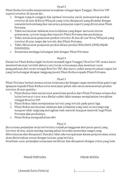 Contoh MOU Kerjasama Bisnis Berbagai Bidang - KOSNGOSAN