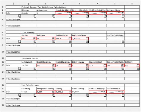 Sample Payroll Spreadsheet | The Document Template