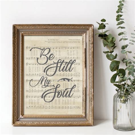 Be Still My Soul 8x10 Print Instant Download - Etsy | Hymn wall art, Hymn art, Hymnal crafts