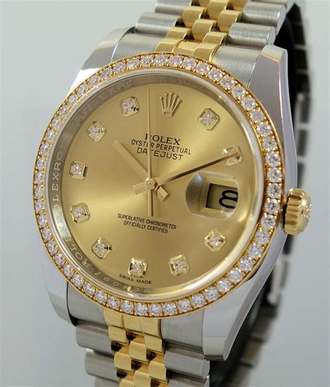 Rolex Datejust 36mm 116243 18k & Steel, Diamond Dial & Diamond bezel