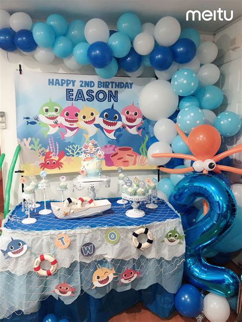 Pinkfong Baby Shark Party | Shark theme birthday, Shark themed birthday ...