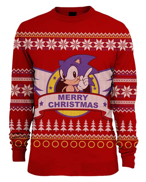 Sonic The Hedgehog Red Knitted Christmas Jumper