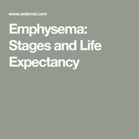 Emphysema: Stages and Life Expectancy Lung Disease, Lunges, Stage ...