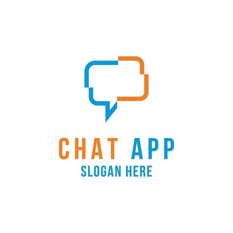 chat app logo design concept idea 38055436 Vector Art at Vecteezy