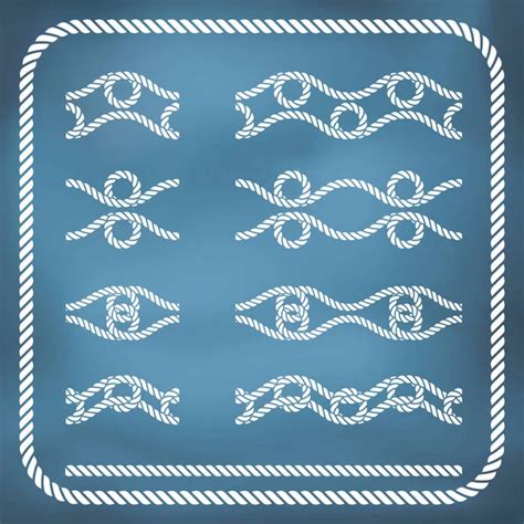 Seamless nautical rope knot borders — Stock Vector © werta.w #34006483