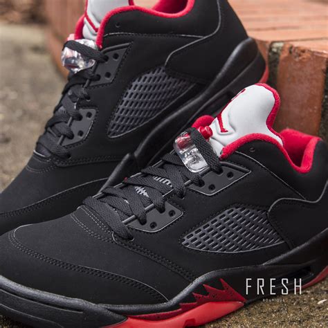 Air Jordan 5 Retro Low – Black/Gym Red – Fresh Sneaker Boutique