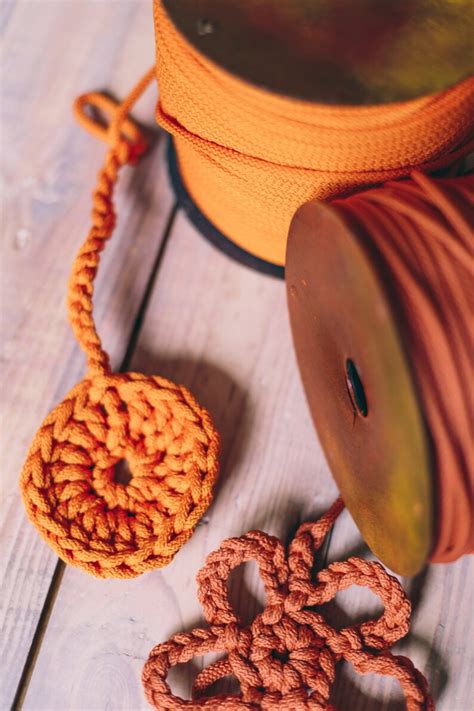 ORANGE Yarn Macrame Cord Crochet Yarn Crochet Rope Craft | Etsy