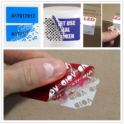 Tamper evident labels provide added security to your products. Ensure ...