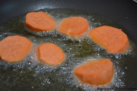 Pinoy Kamote Que (Fried Sweet Potato) « Magluto.com - Filipino Dishes ...