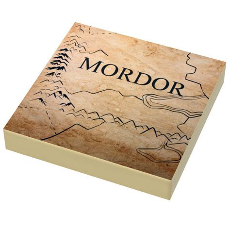 Map of Mordor, LOTR (2x2 Tile) made using LEGO parts – B3 Customs