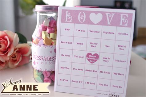 Download Conversation Hearts Bingo - Sweet Anne Designs