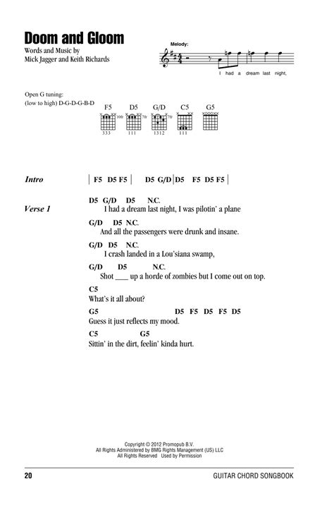 Doom And Gloom by The Rolling Stones - Guitar Chords/Lyrics - Guitar ...