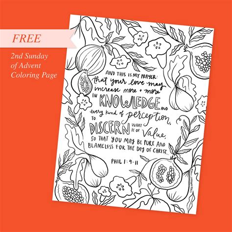 Free Second Sunday of Advent Coloring Page — Tara Wright Illustration