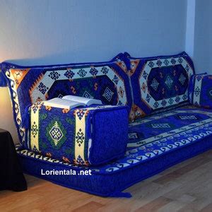 Oriental Kilim Floor Sofa Turkish Arabic Home Decor Blue White Living Room Set Couch Floor ...