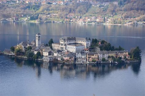 4K, Orta San Giulio, lake Orta, island of San Giulio, Lake, Island ...