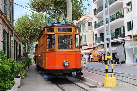 Port de Soller tram station on Majorca Photograph by David Fowler ...