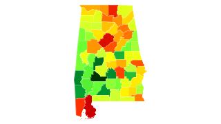 Alabama Population Density - AtlasBig.com