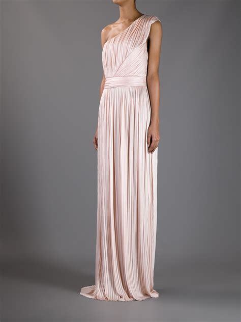 Lyst - Givenchy One Shoulder Evening Dress in Pink