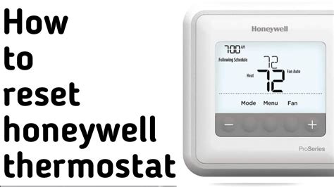 How to reset honeywell thermostat | Reset honeywell thermostat | Reset ...