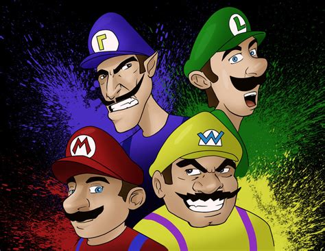 Mario and friends by silence17 on DeviantArt